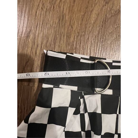 Chess Play Pastel Goth Black & White Plaid Pleated Mini Skirt size S - Picture 5 of 5